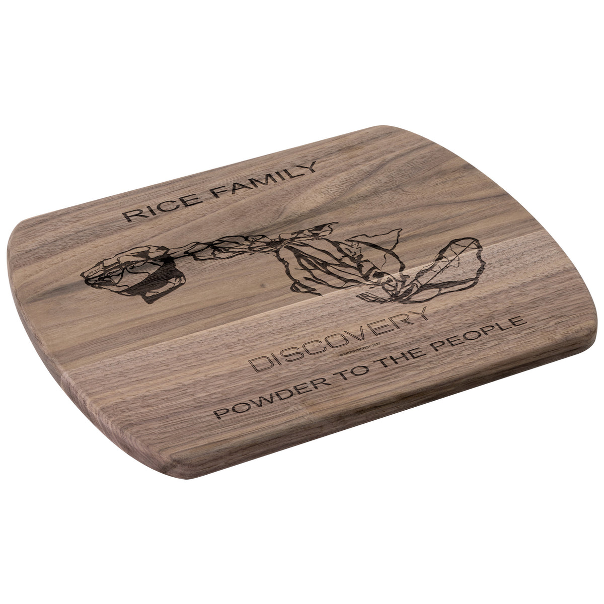 PERSONALIZED Discovery , Montana SKI TRAIL MAP CUTTING BOARD