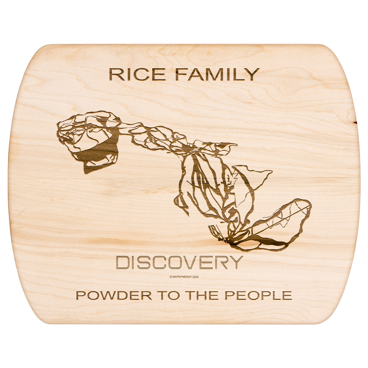 PERSONALIZED Discovery , Montana SKI TRAIL MAP CUTTING BOARD