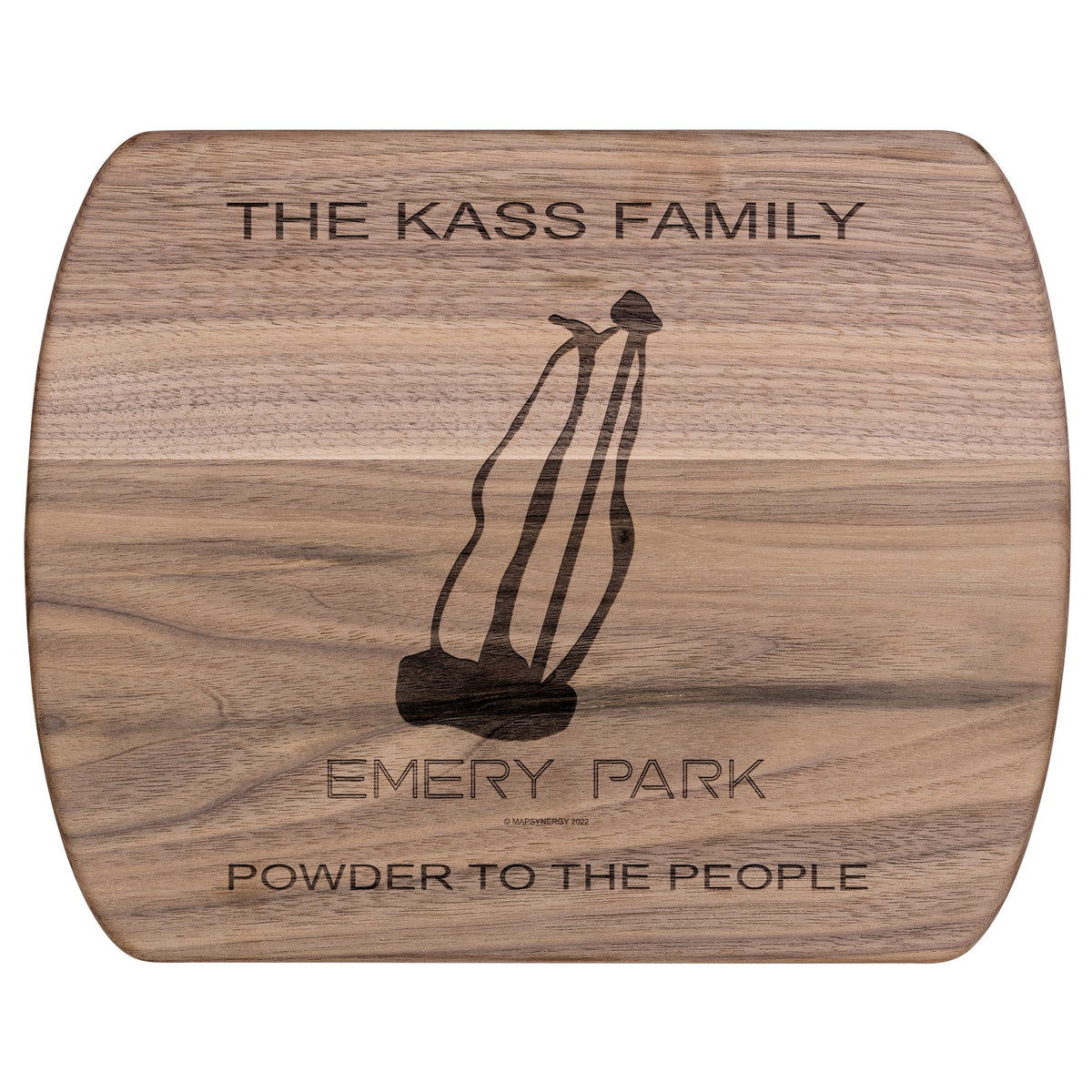 PERSONALIZED EMERY PARK, NEW YORK SKI TRAIL MAP CUTTING BOARD