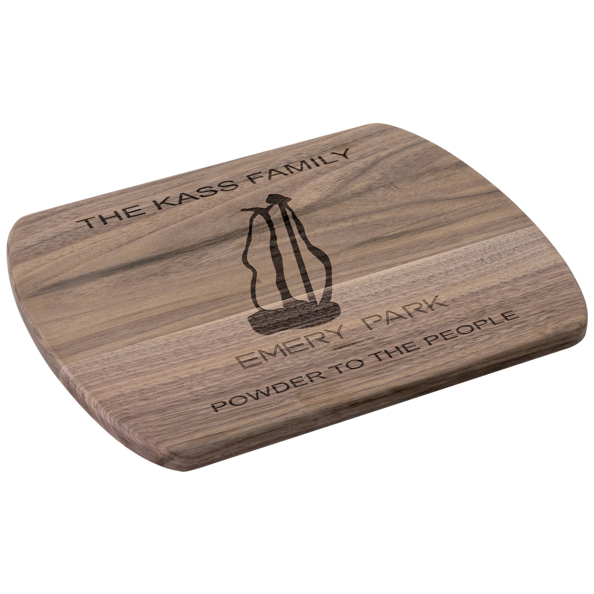PERSONALIZED EMERY PARK, NEW YORK SKI TRAIL MAP CUTTING BOARD