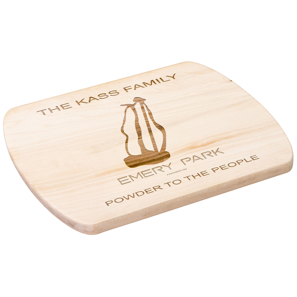 PERSONALIZED EMERY PARK, NEW YORK SKI TRAIL MAP CUTTING BOARD
