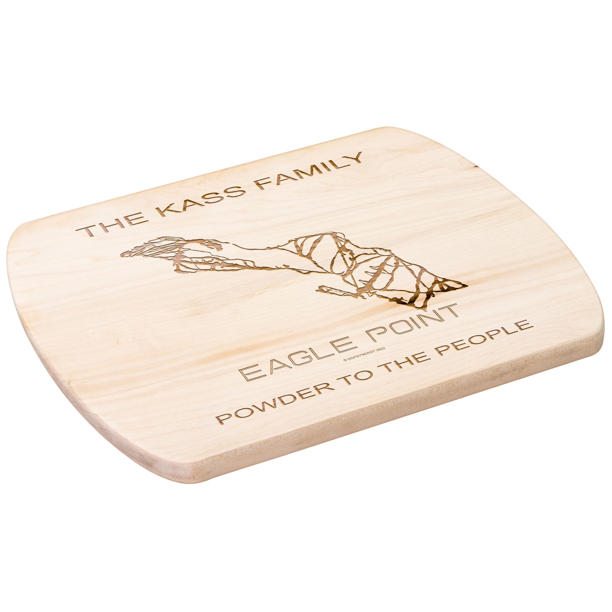 PERSONALIZED Eagle Point, Utah SKI TRAIL MAP CUTTING BOARD