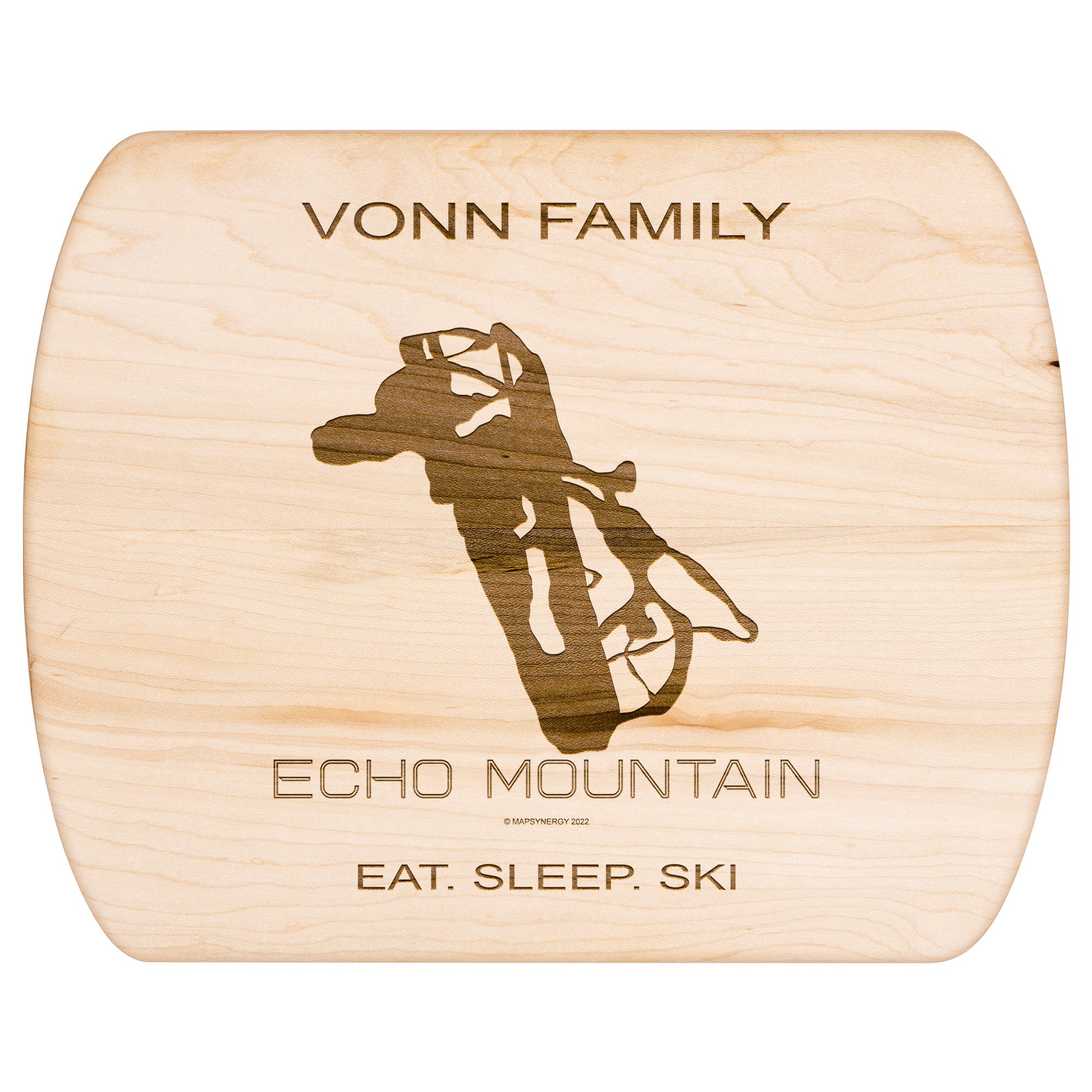 PERSONALIZED Echo Mountain ,Colorado SKI TRAIL MAP CUTTING BOARD