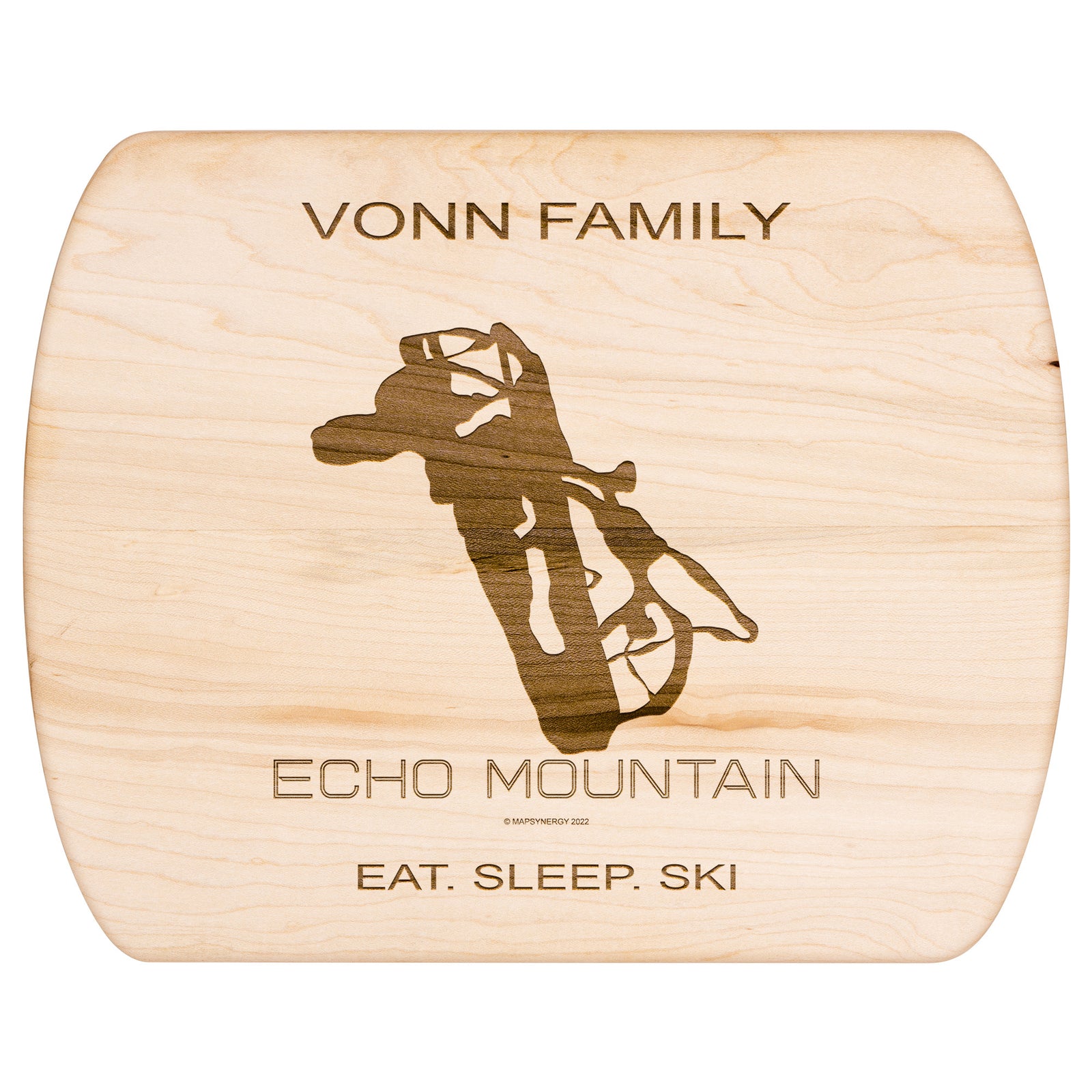 PERSONALIZED Echo Mountain ,Colorado SKI TRAIL MAP CUTTING BOARD