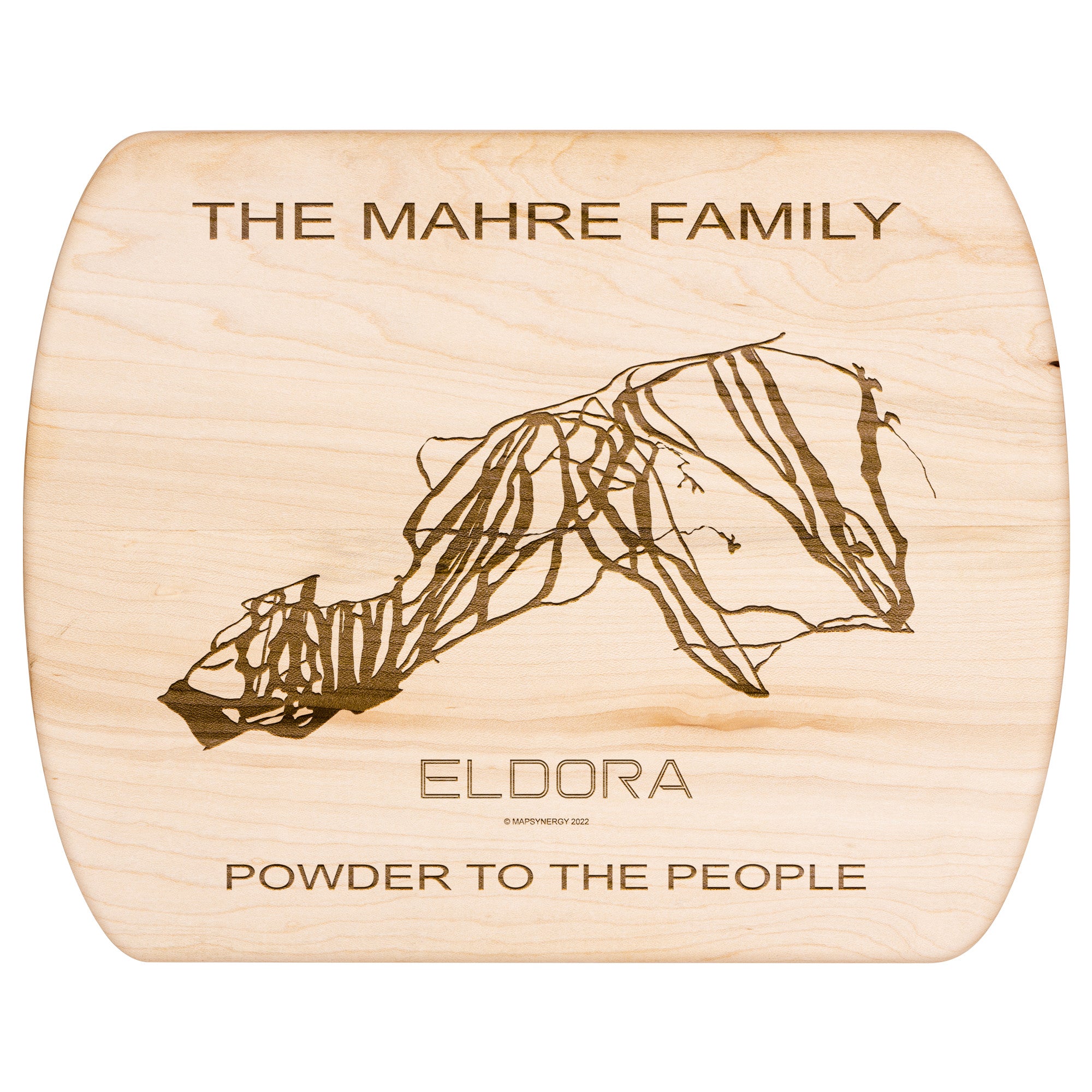 PERSONALIZED Eldora ,Colorado SKI TRAIL MAP CUTTING BOARD