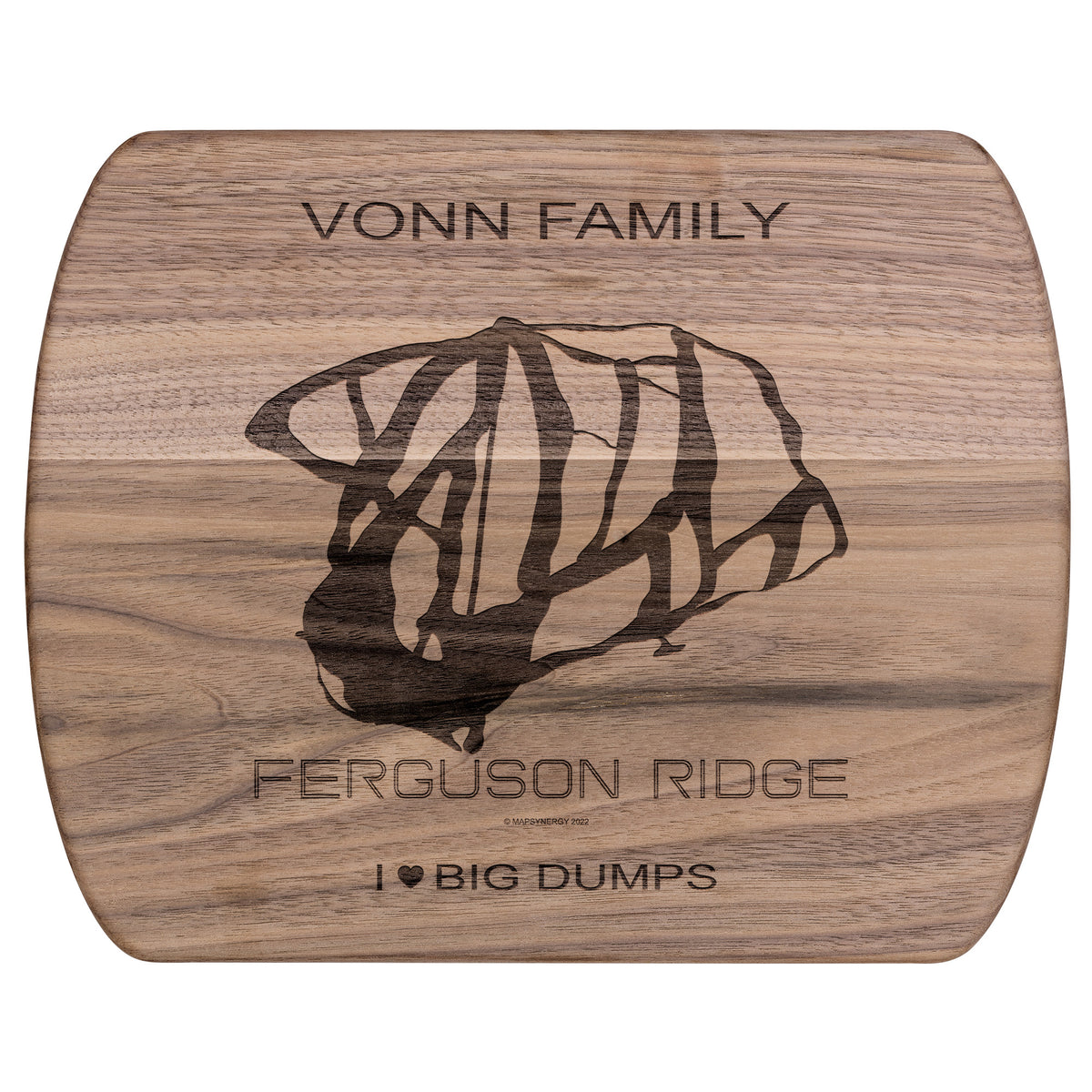 PERSONALIZED FERGUSON RIDGE,OREGON SKI TRAIL MAP CUTTING BOARD
