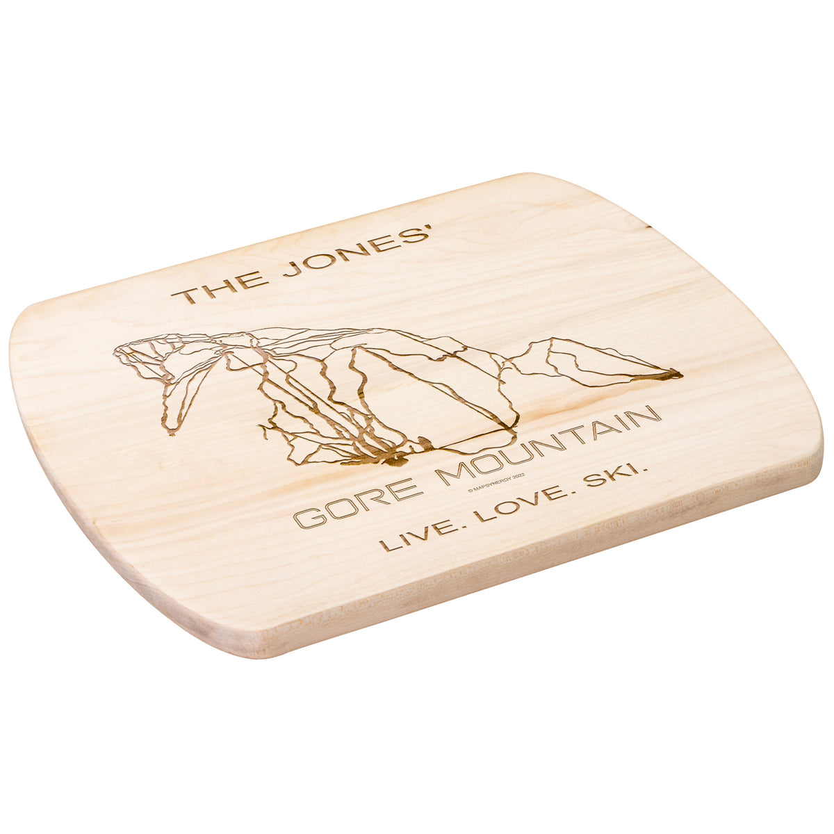 PERSONALIZED GORE MOUNTAIN, NEW YORK SKI TRAIL MAP CUTTING BOARD