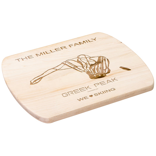 PERSONALIZED GREEK PEAK, NEW YORK SKI TRAIL MAP CUTTING BOARD