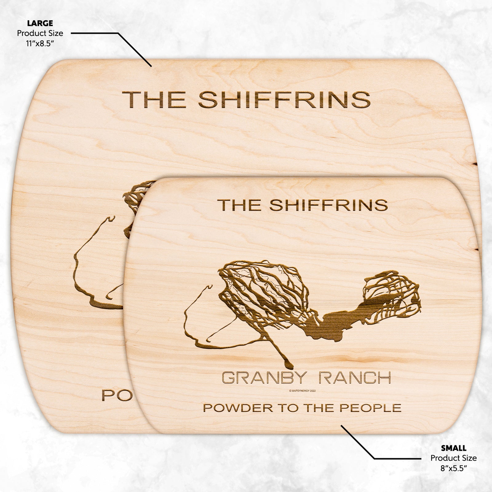 PERSONALIZED Granby Ranch ,Colorado SKI TRAIL MAP CUTTING BOARD