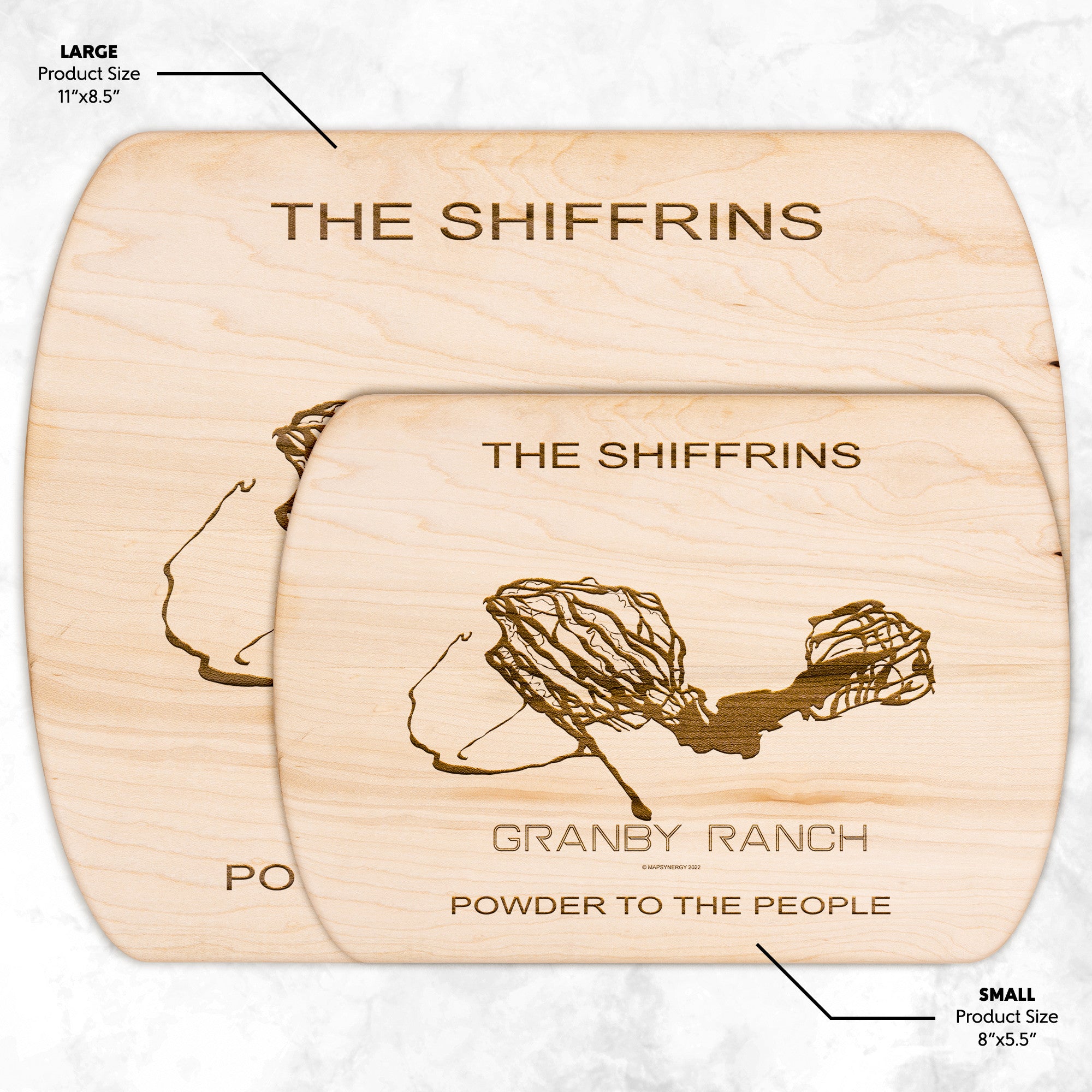 PERSONALIZED Granby Ranch ,Colorado SKI TRAIL MAP CUTTING BOARD