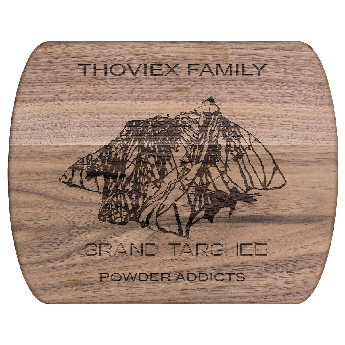 PERSONALIZED Grand Targhee , Wyoming SKI TRAIL MAP CUTTING BOARD