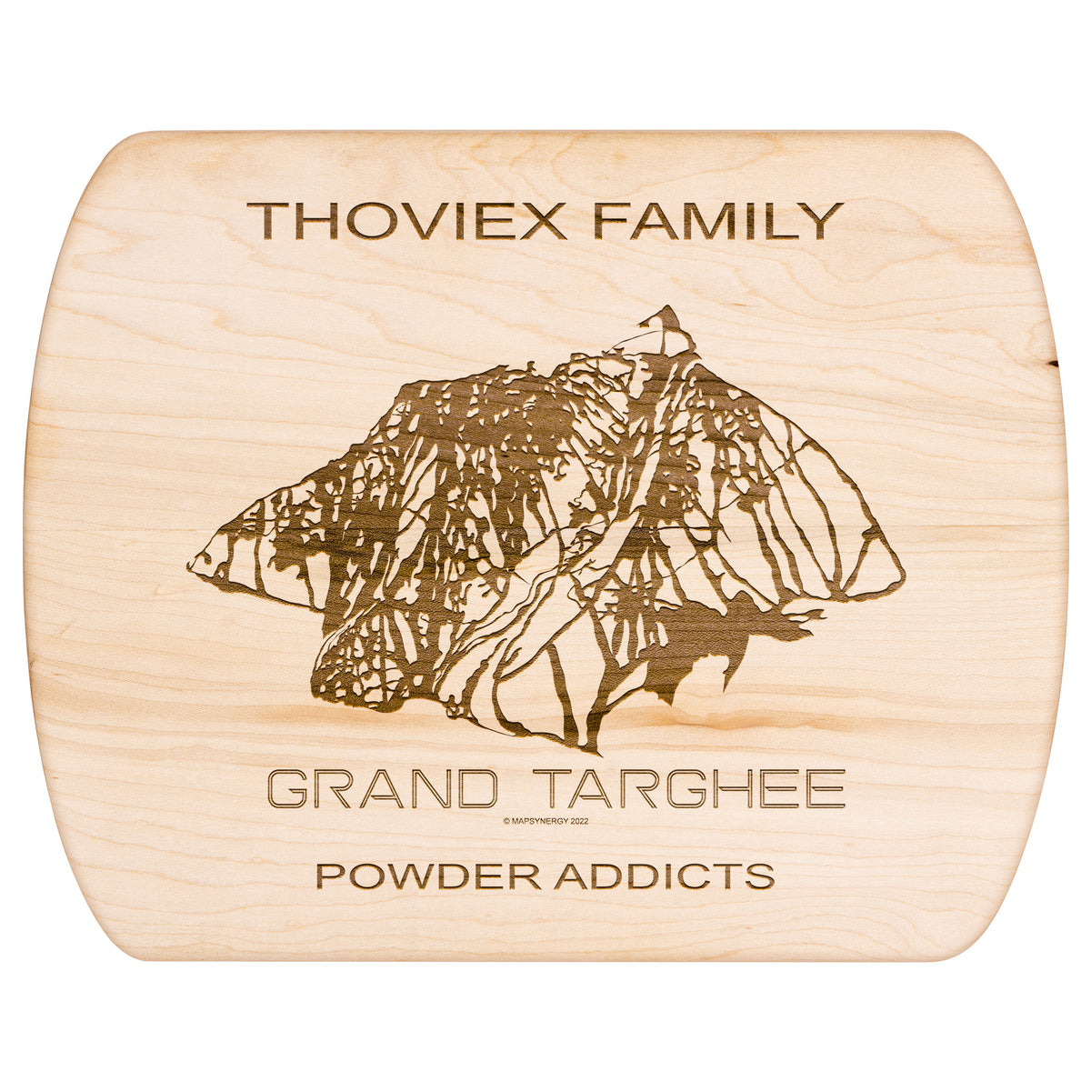 PERSONALIZED Grand Targhee , Wyoming SKI TRAIL MAP CUTTING BOARD