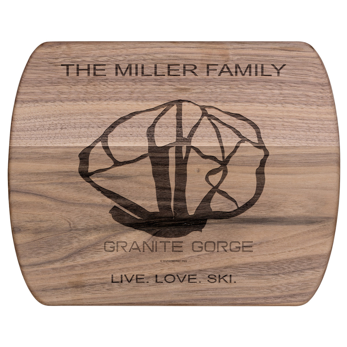 PERSONALIZED Granite Gorge   , New Hampshire SKI TRAIL MAP CUTTING BOARD