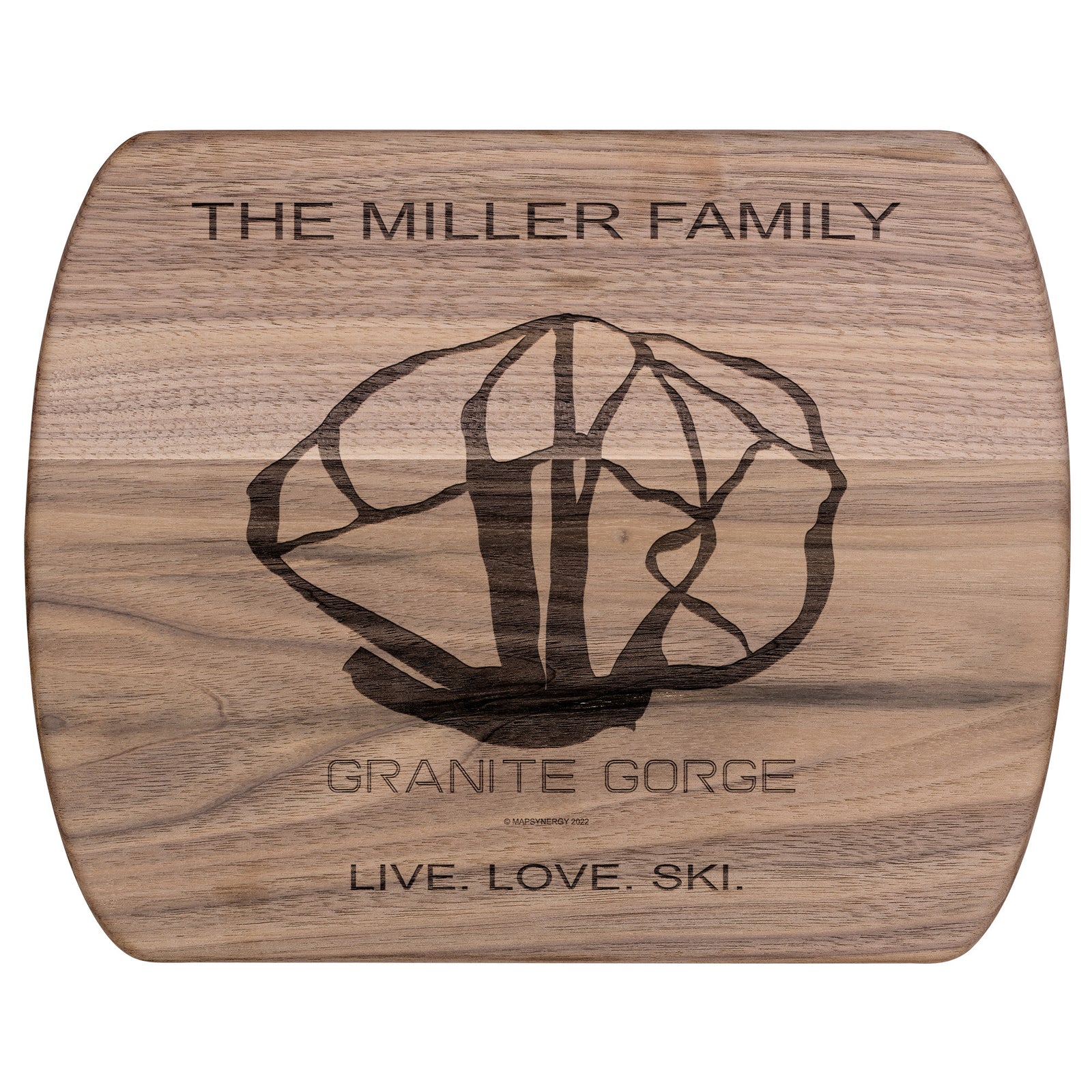 PERSONALIZED Granite Gorge   , New Hampshire SKI TRAIL MAP CUTTING BOARD