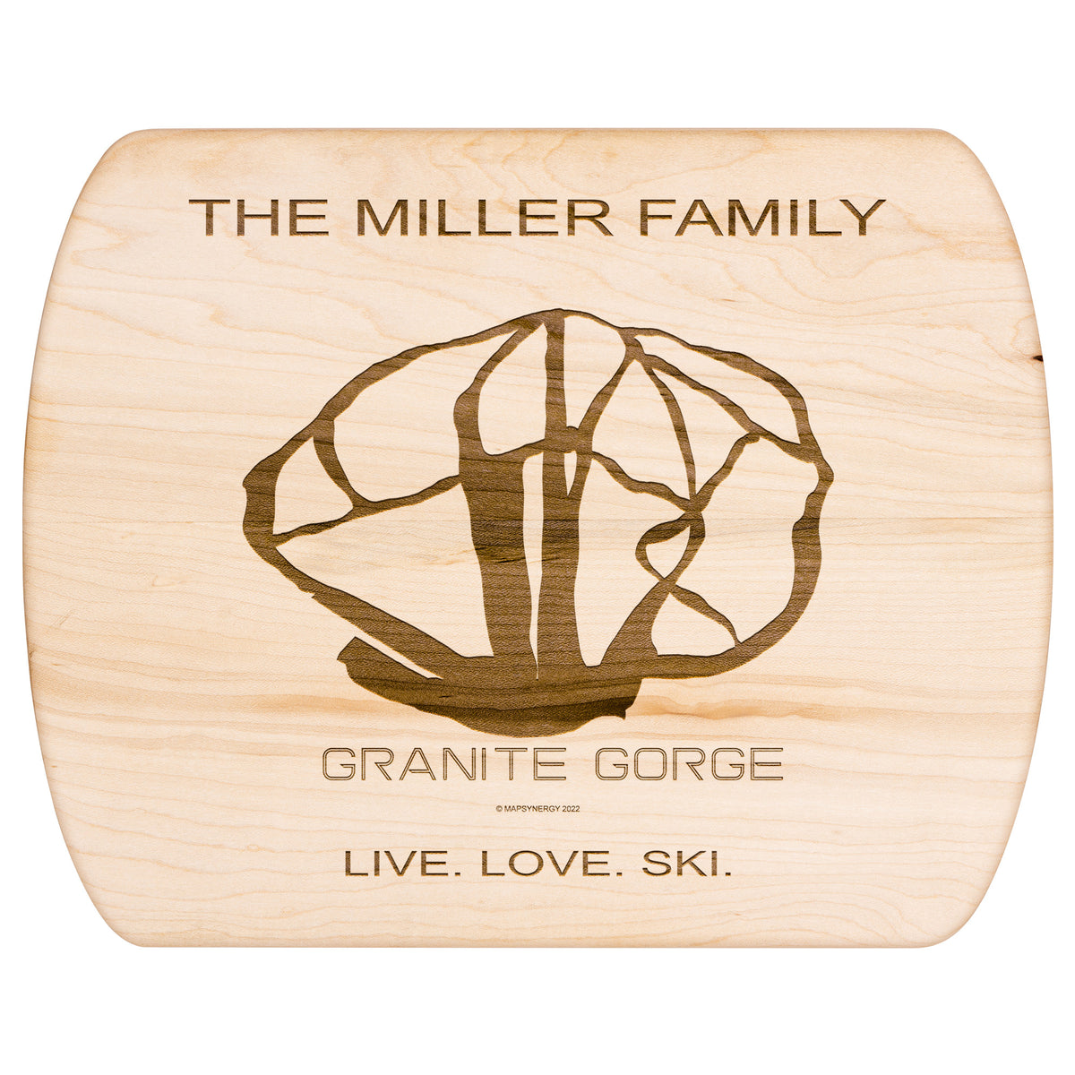 PERSONALIZED Granite Gorge   , New Hampshire SKI TRAIL MAP CUTTING BOARD