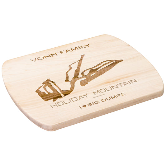PERSONALIZED HOLIDAY MOUNTAIN, NEW YORK SKI TRAIL MAP CUTTING BOARD