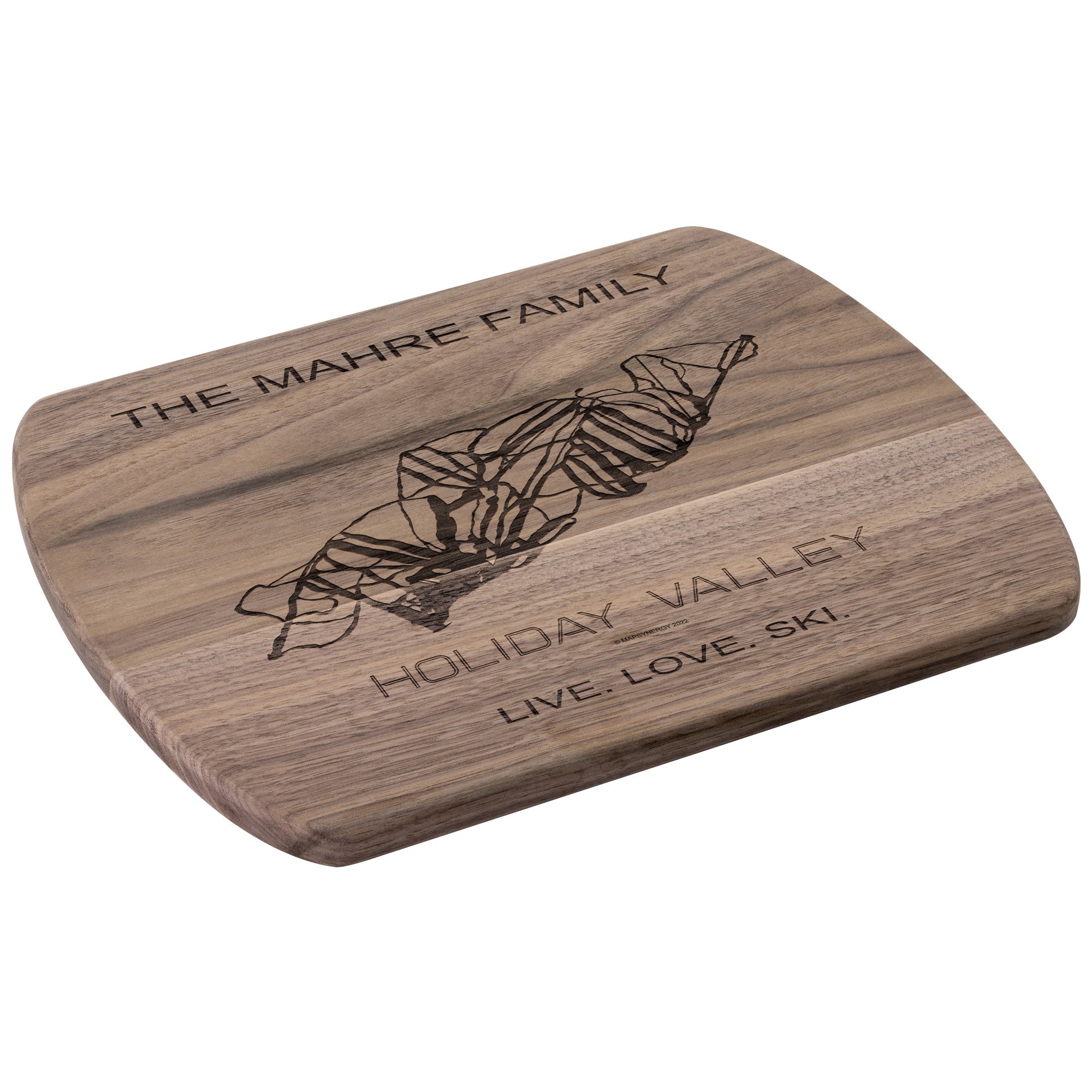 PERSONALIZED HOLIDAY VALLEY, NEW YORK SKI TRAIL MAP CUTTING BOARD