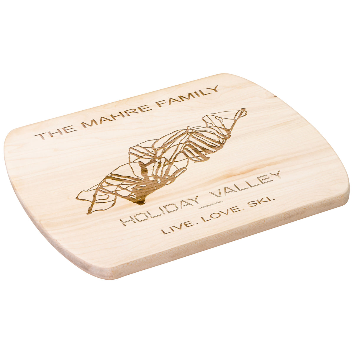 PERSONALIZED HOLIDAY VALLEY, NEW YORK SKI TRAIL MAP CUTTING BOARD