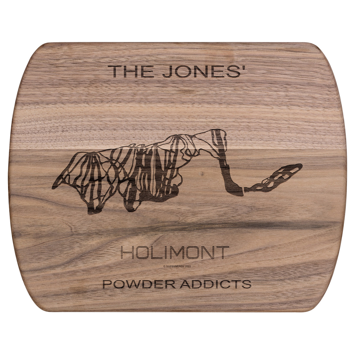 PERSONALIZED HOLIMONT, NEW YORK SKI TRAIL MAP CUTTING BOARD