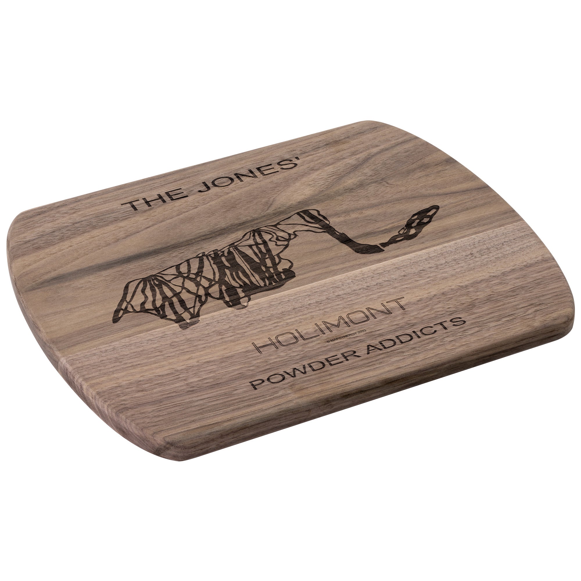 PERSONALIZED HOLIMONT, NEW YORK SKI TRAIL MAP CUTTING BOARD