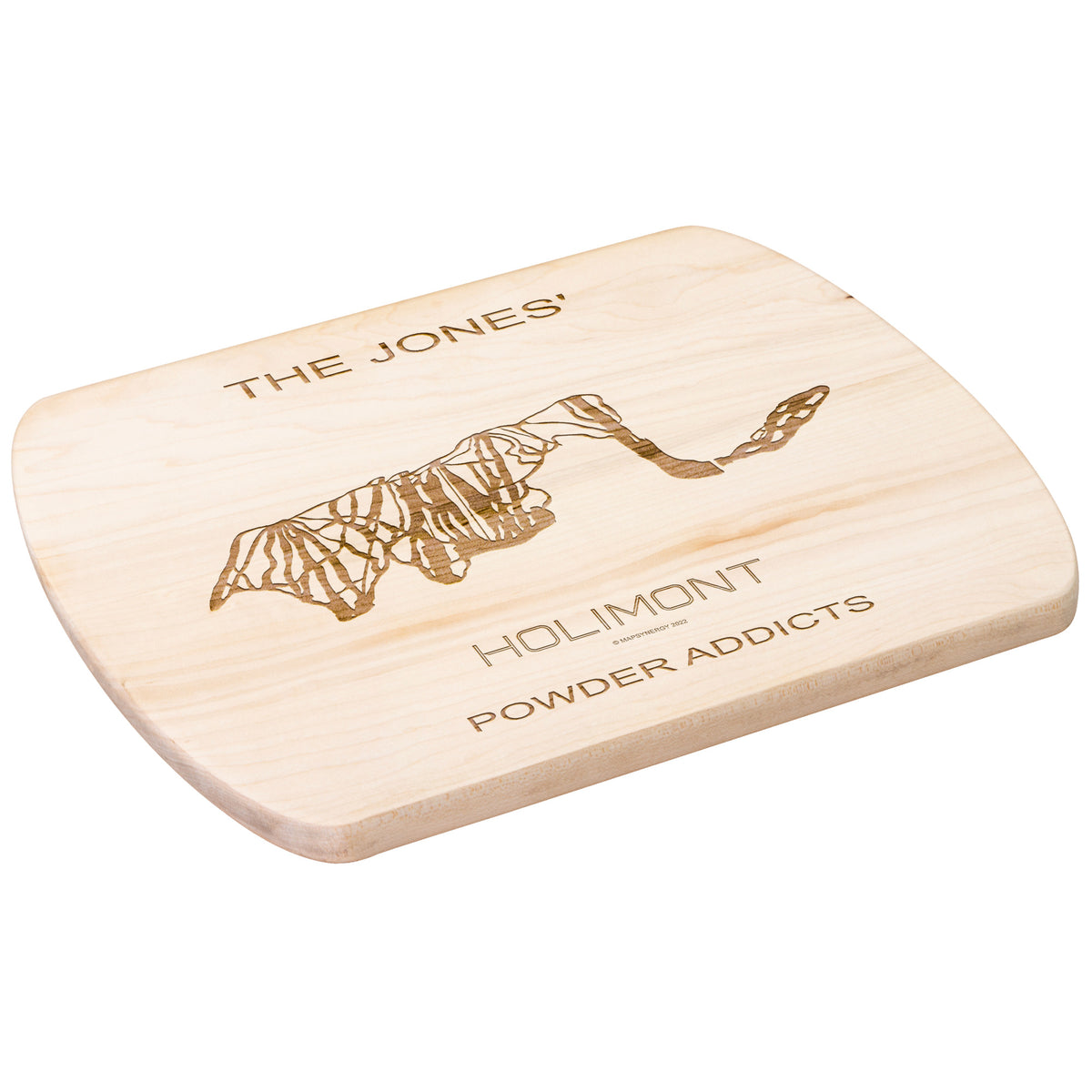 PERSONALIZED HOLIMONT, NEW YORK SKI TRAIL MAP CUTTING BOARD