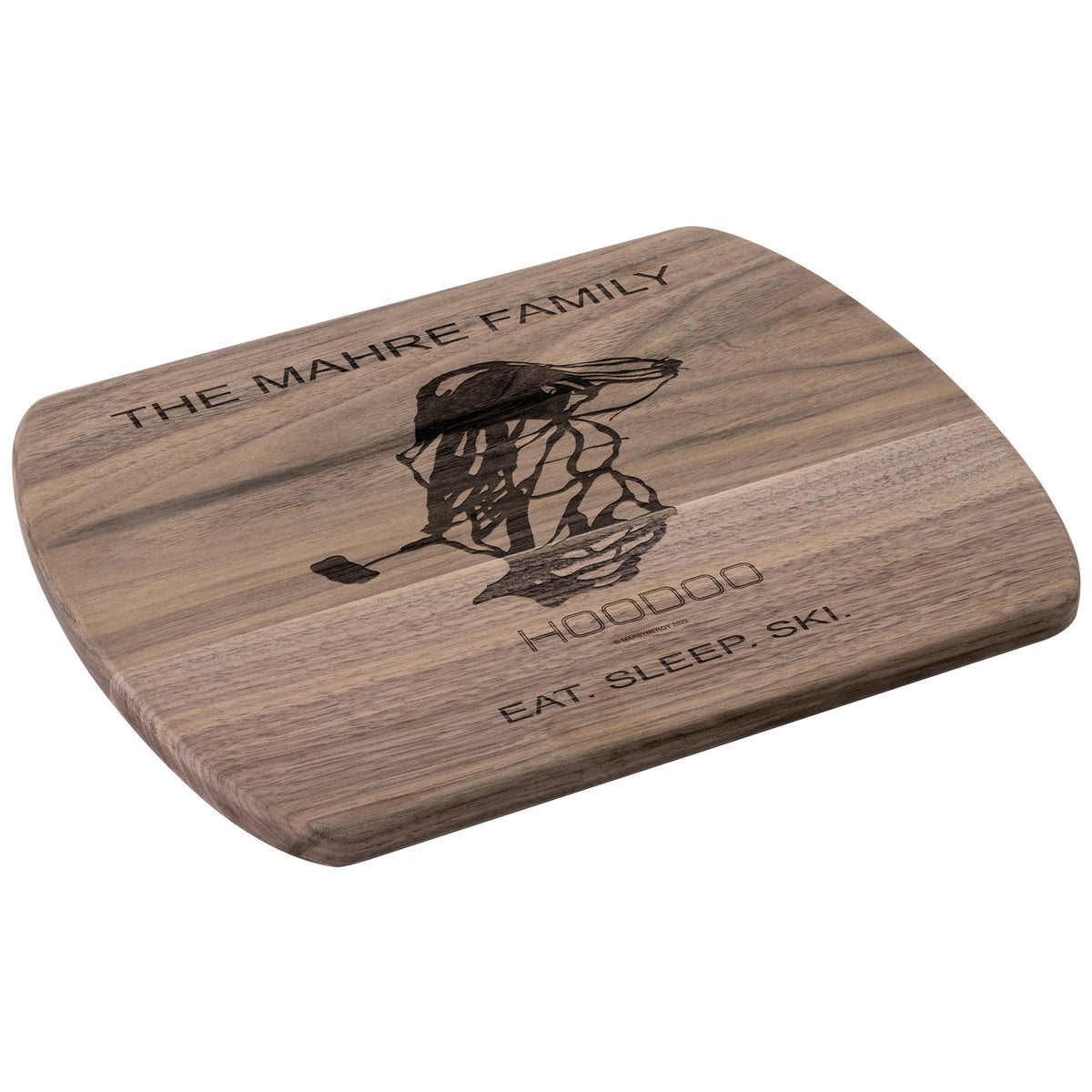 PERSONALIZED HOODOO,OREGON SKI TRAIL MAP CUTTING BOARD