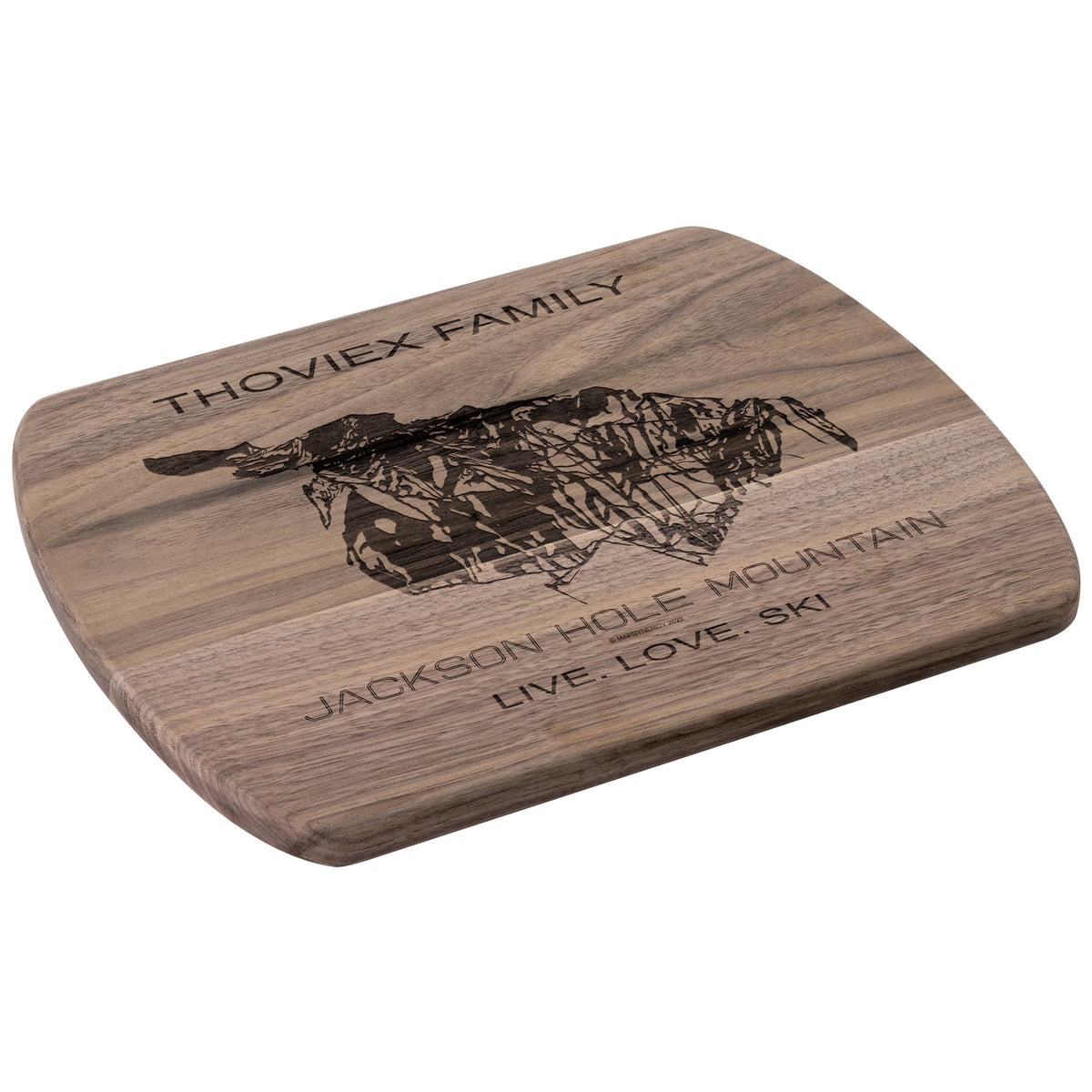 PERSONALIZED Hardwood Cutting Board - Jackson Hole, Wyoming