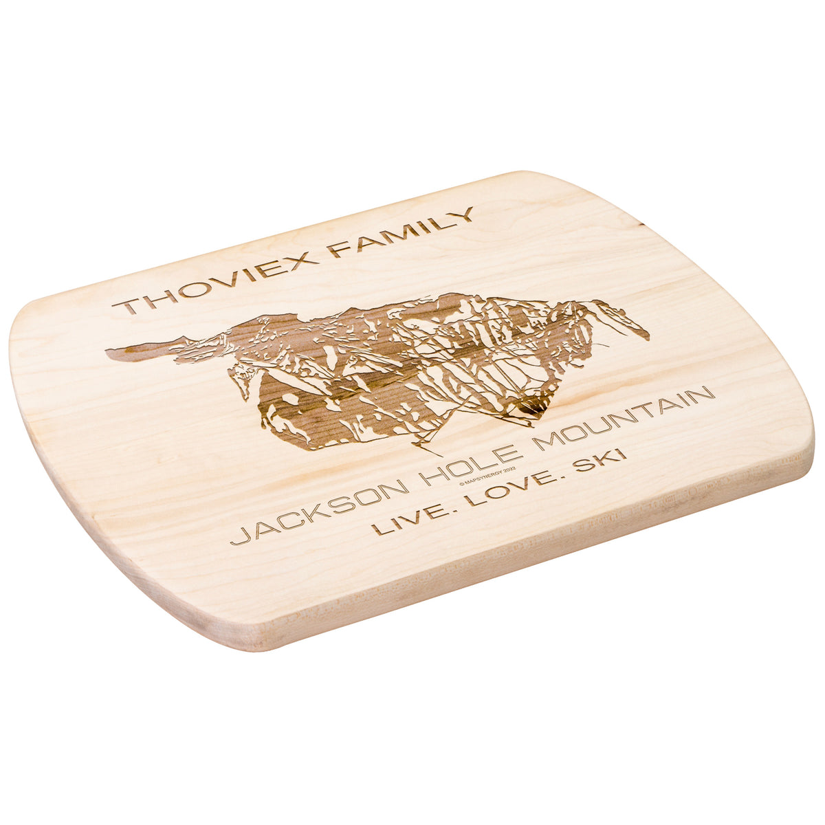 PERSONALIZED Hardwood Cutting Board - Jackson Hole, Wyoming