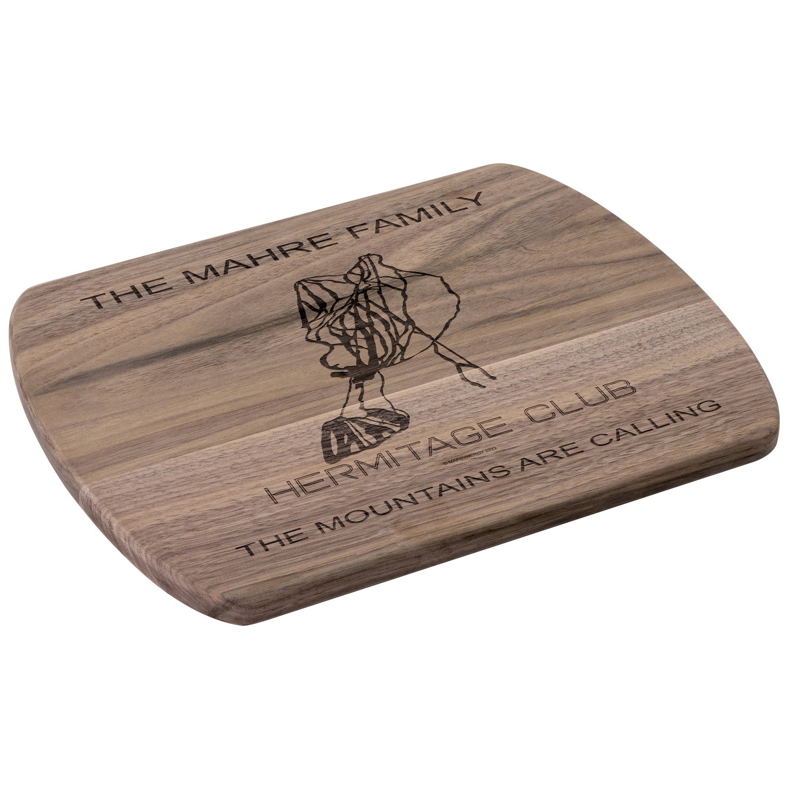 PERSONALIZED Hermitage Club, Vermont  SKI TRAIL MAP CUTTING BOARD