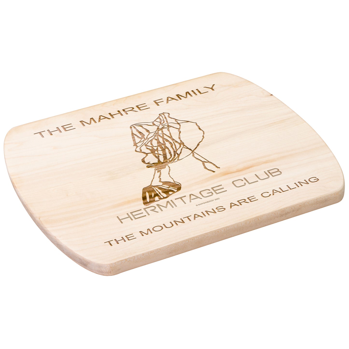 PERSONALIZED Hermitage Club, Vermont  SKI TRAIL MAP CUTTING BOARD
