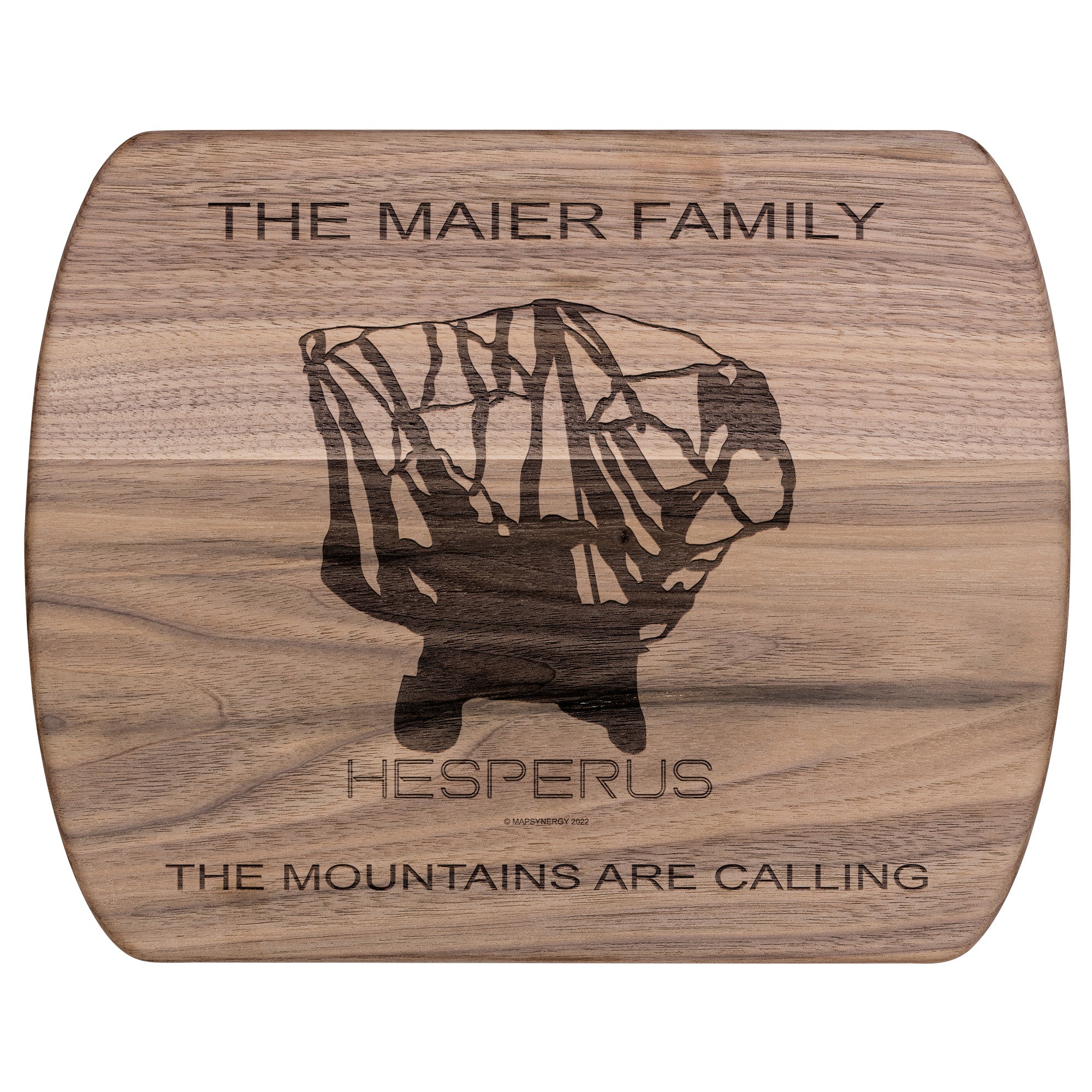 PERSONALIZED Hesperus ,Colorado SKI TRAIL MAP CUTTING BOARD