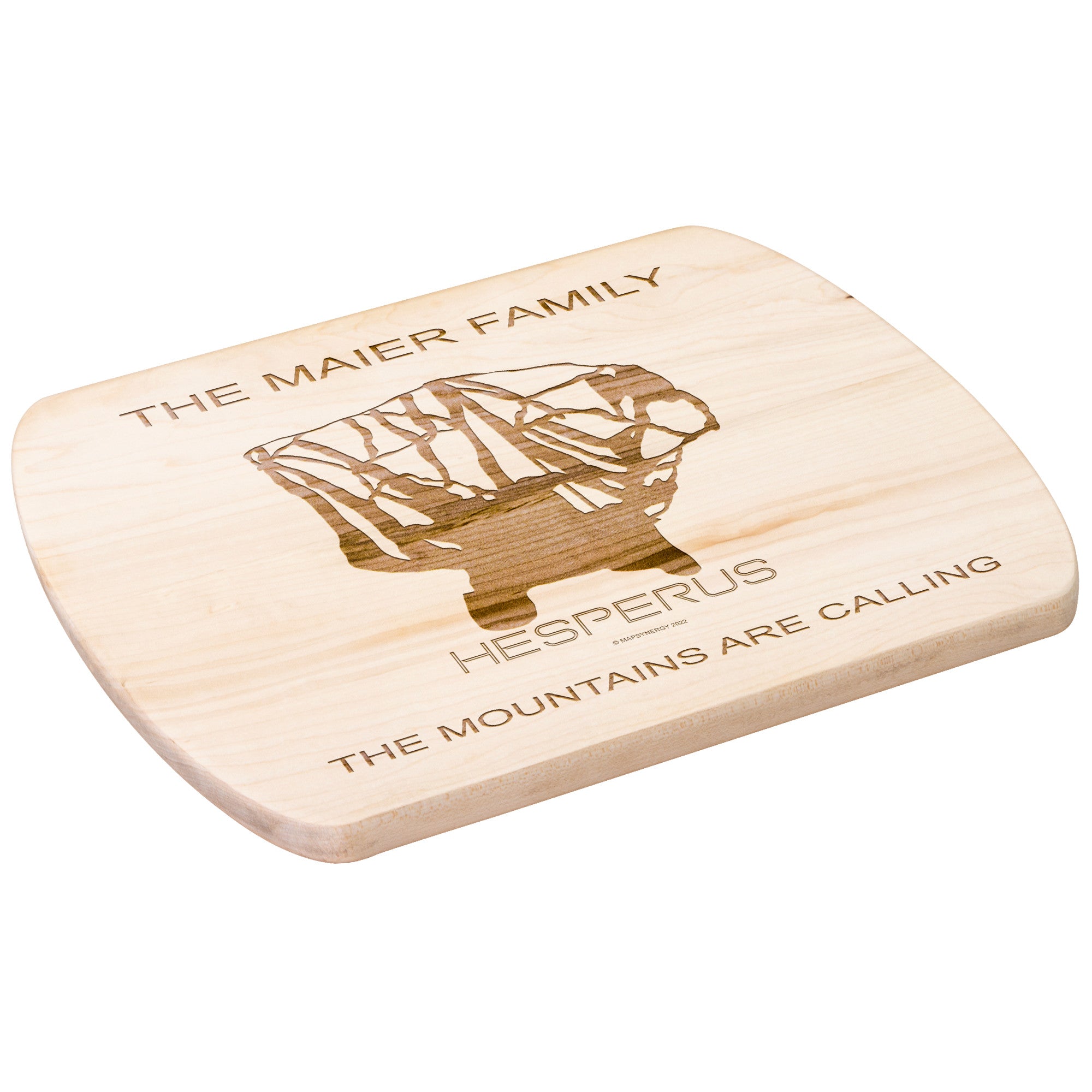 PERSONALIZED Hesperus ,Colorado SKI TRAIL MAP CUTTING BOARD