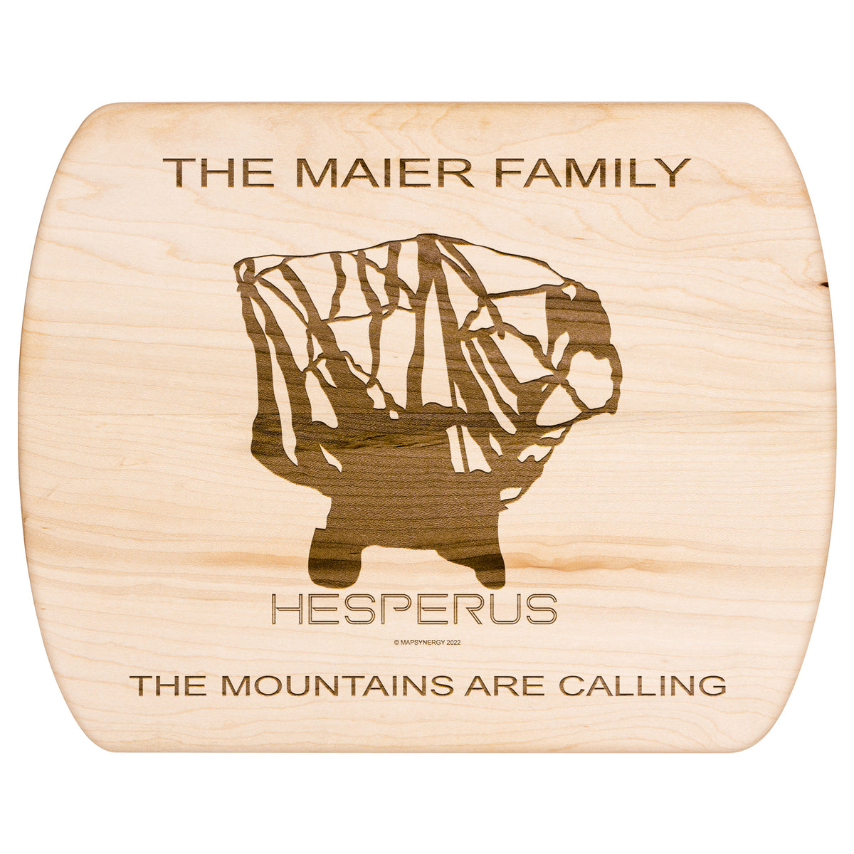 PERSONALIZED Hesperus ,Colorado SKI TRAIL MAP CUTTING BOARD