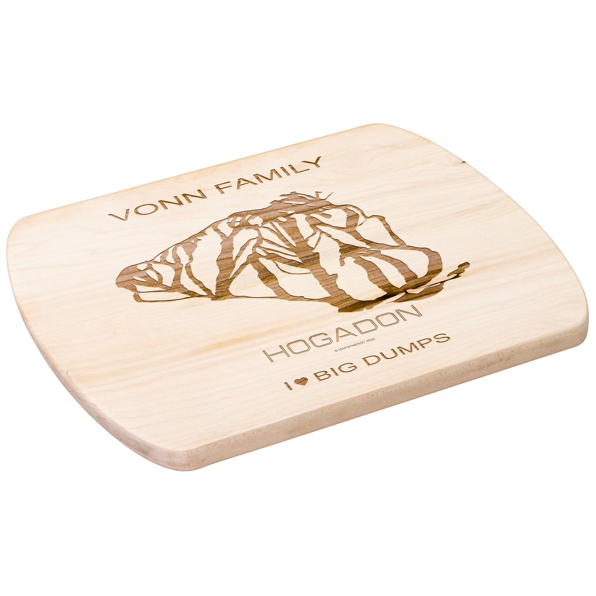 PERSONALIZED Hogadon , Wyoming SKI TRAIL MAP CUTTING BOARD