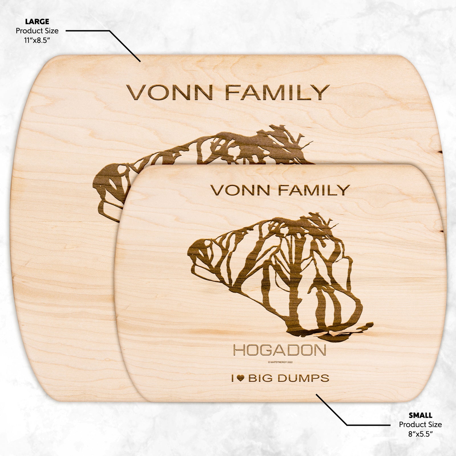PERSONALIZED Hogadon , Wyoming SKI TRAIL MAP CUTTING BOARD