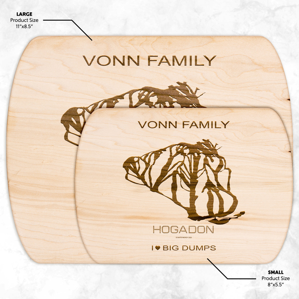 PERSONALIZED Hogadon , Wyoming SKI TRAIL MAP CUTTING BOARD