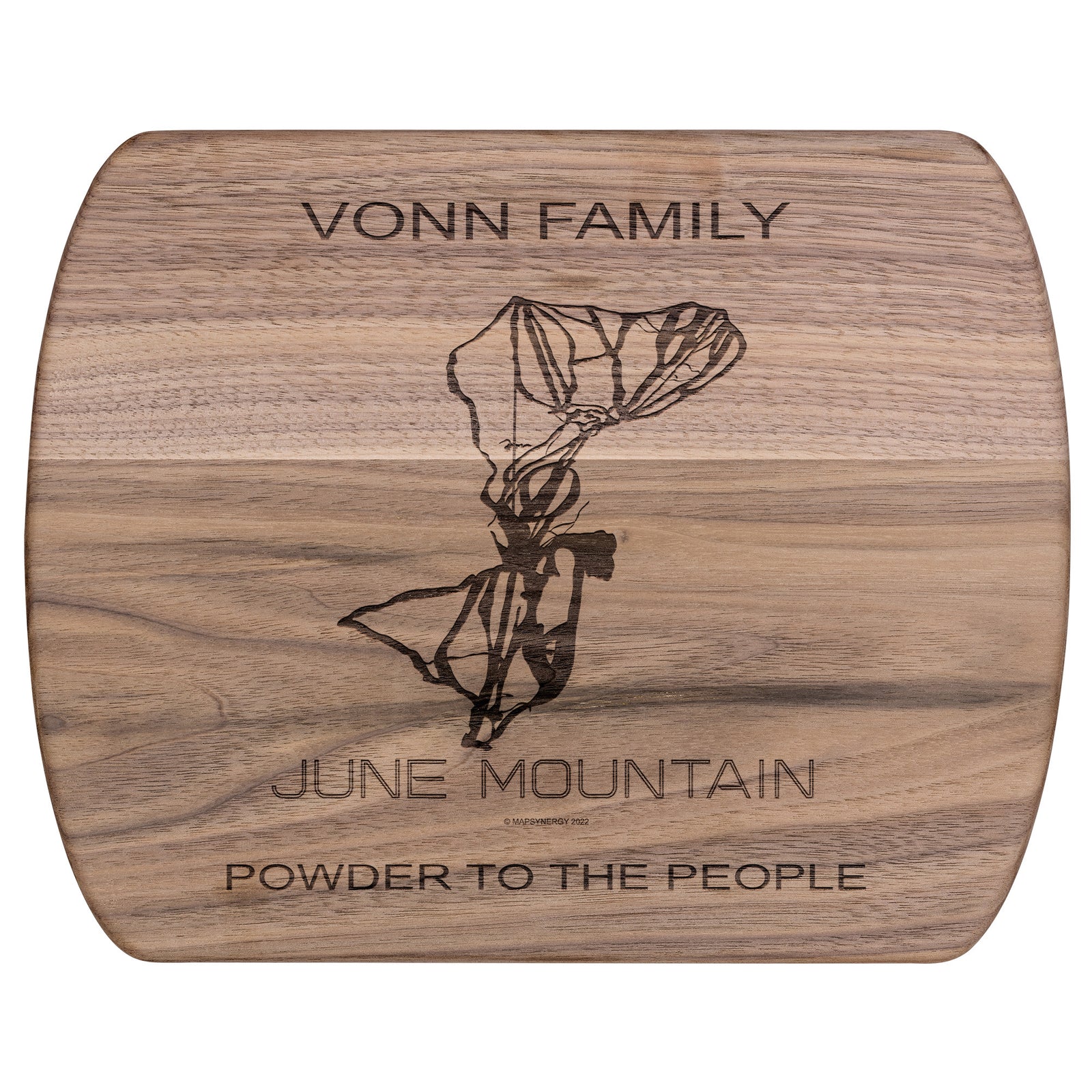 PERSONALIZED JUNE MOUNTAIN, CALIFORNIA SKI TRAIL MAP CUTTING BOARD