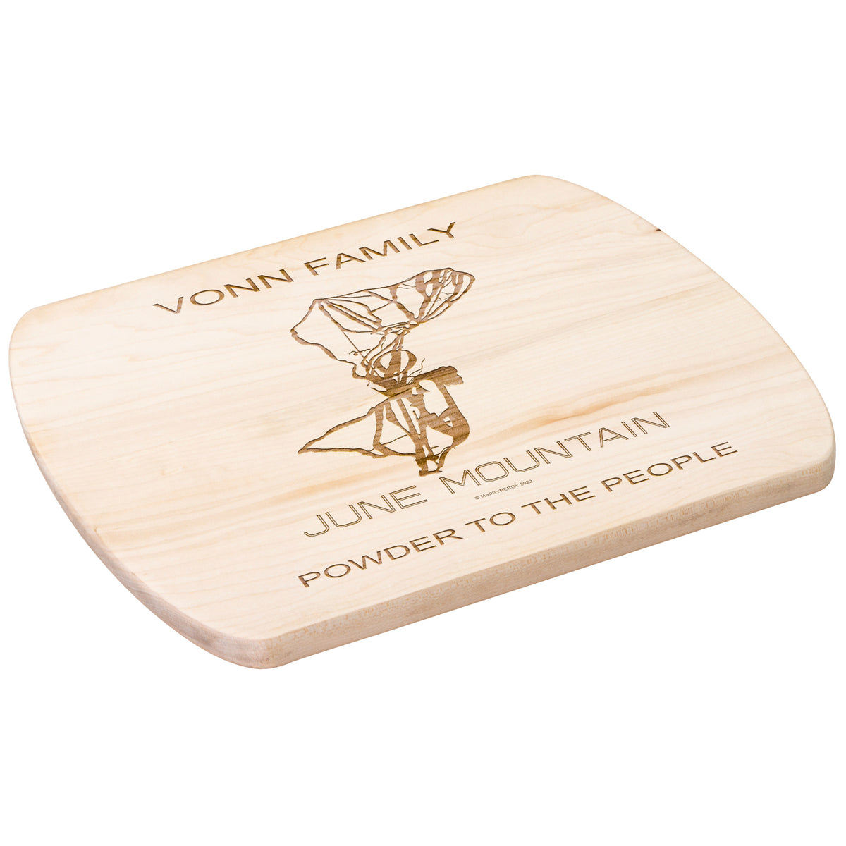 PERSONALIZED JUNE MOUNTAIN, CALIFORNIA SKI TRAIL MAP CUTTING BOARD