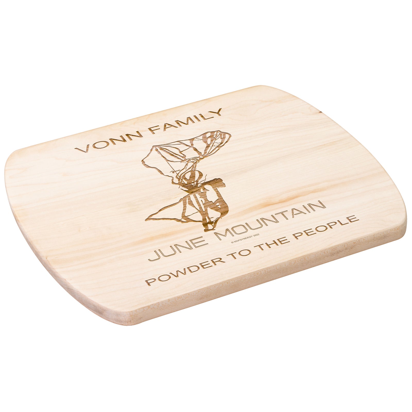 PERSONALIZED JUNE MOUNTAIN, CALIFORNIA SKI TRAIL MAP CUTTING BOARD
