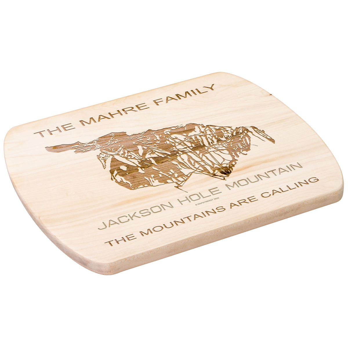 PERSONALIZED Jackson Hole Mountain , Wyoming SKI TRAIL MAP CUTTING BOARD
