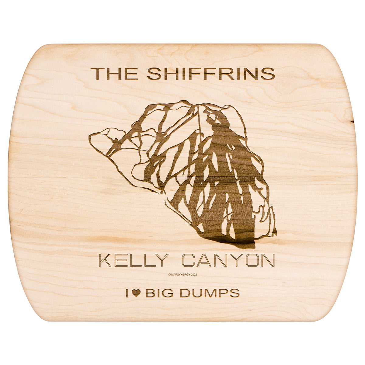 PERSONALIZED Kelly Canyon , Idaho SKI TRAIL MAP CUTTING BOARD