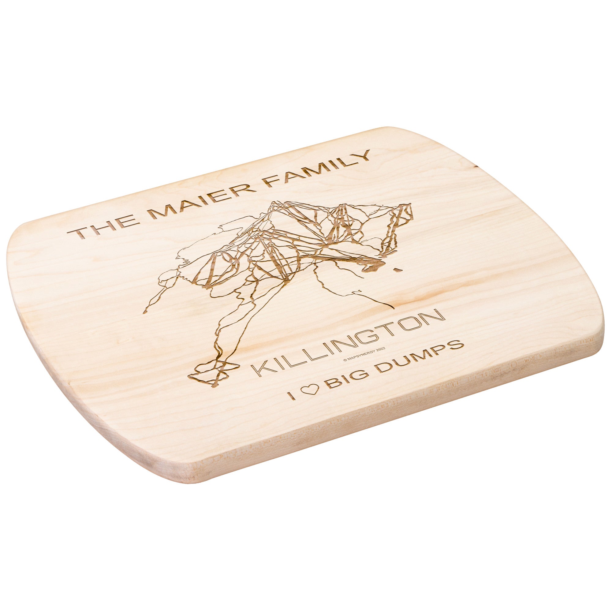 PERSONALIZED Killington , Vermont  SKI TRAIL MAP CUTTING BOARD