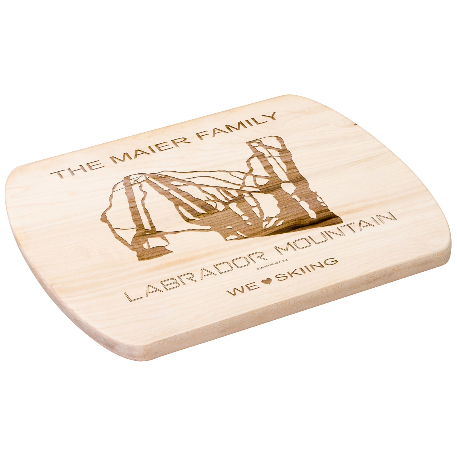 PERSONALIZED LABRADOR MOUNTAIN, NEW YORK SKI TRAIL MAP CUTTING BOARD