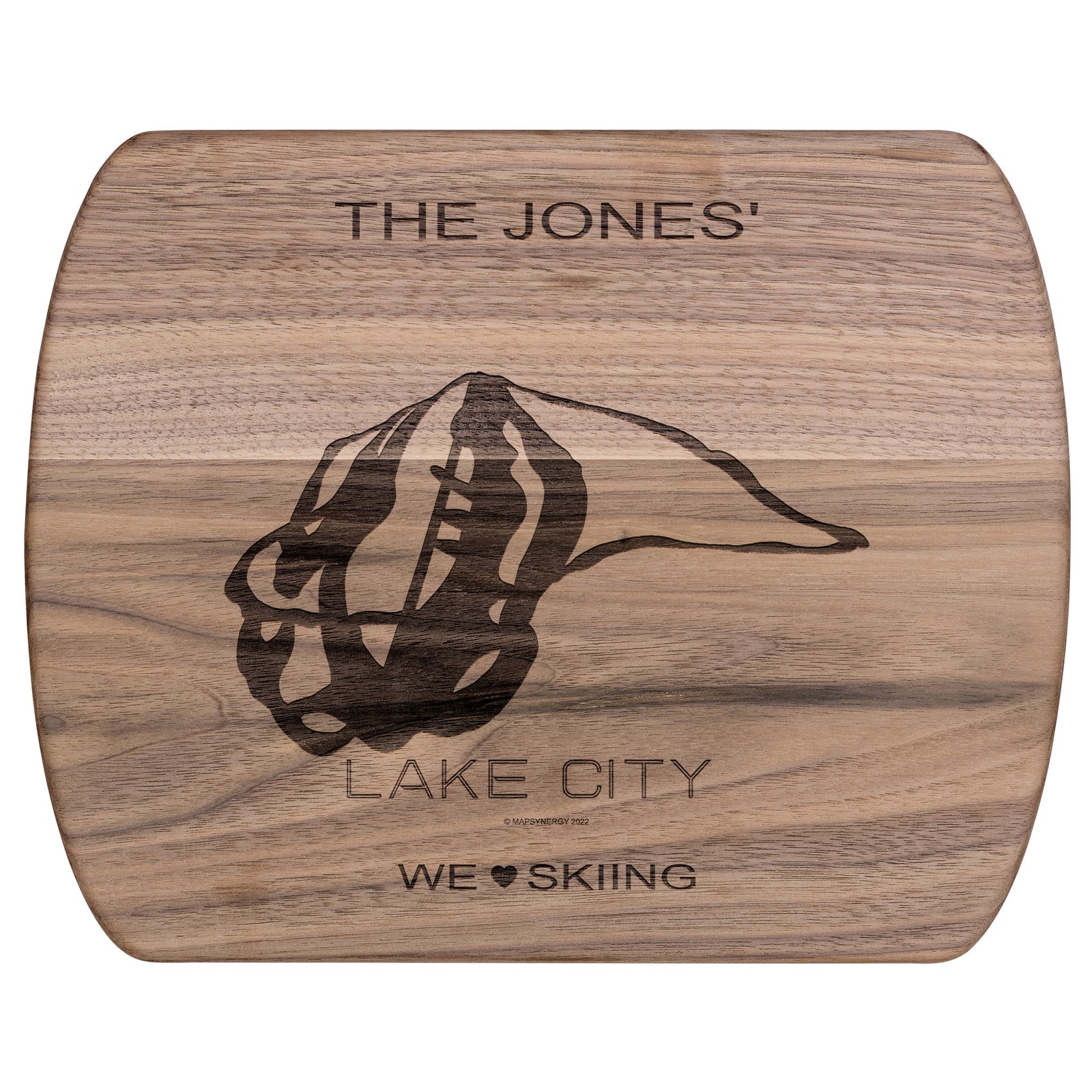 PERSONALIZED Lake City ,Colorado SKI TRAIL MAP CUTTING BOARD