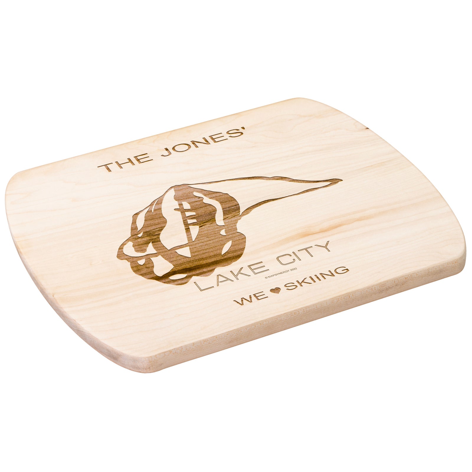 PERSONALIZED Lake City ,Colorado SKI TRAIL MAP CUTTING BOARD