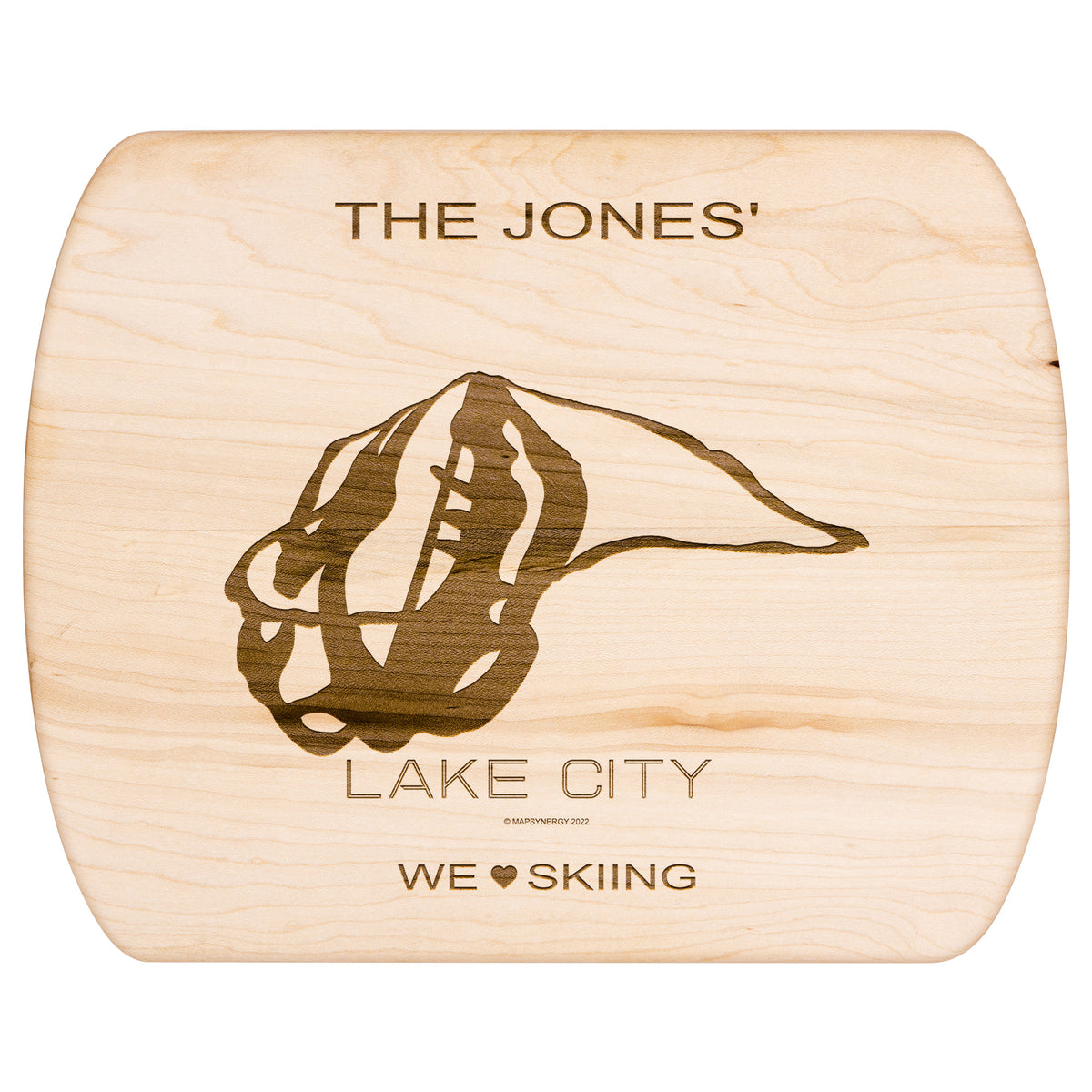 PERSONALIZED Lake City ,Colorado SKI TRAIL MAP CUTTING BOARD