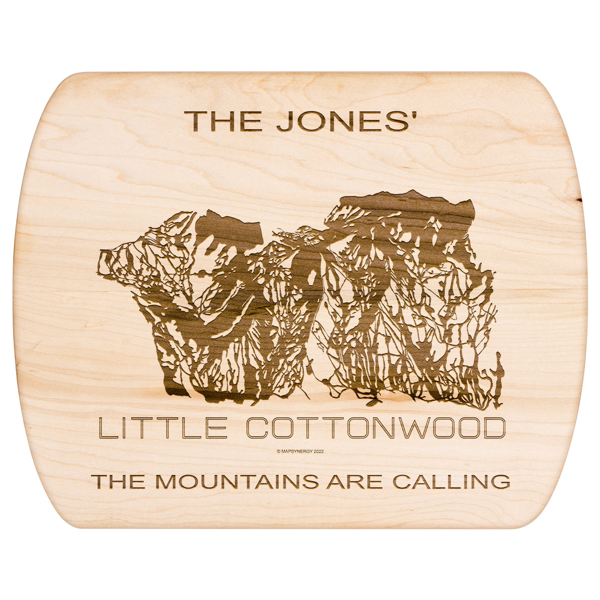 PERSONALIZED Little Cottonwood, Utah SKI TRAIL MAP CUTTING BOARD