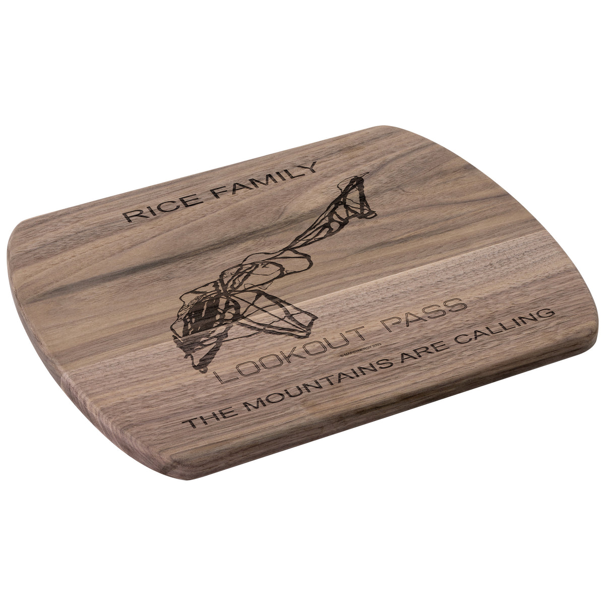 PERSONALIZED Lookout Pass, Idaho SKI TRAIL MAP CUTTING BOARD