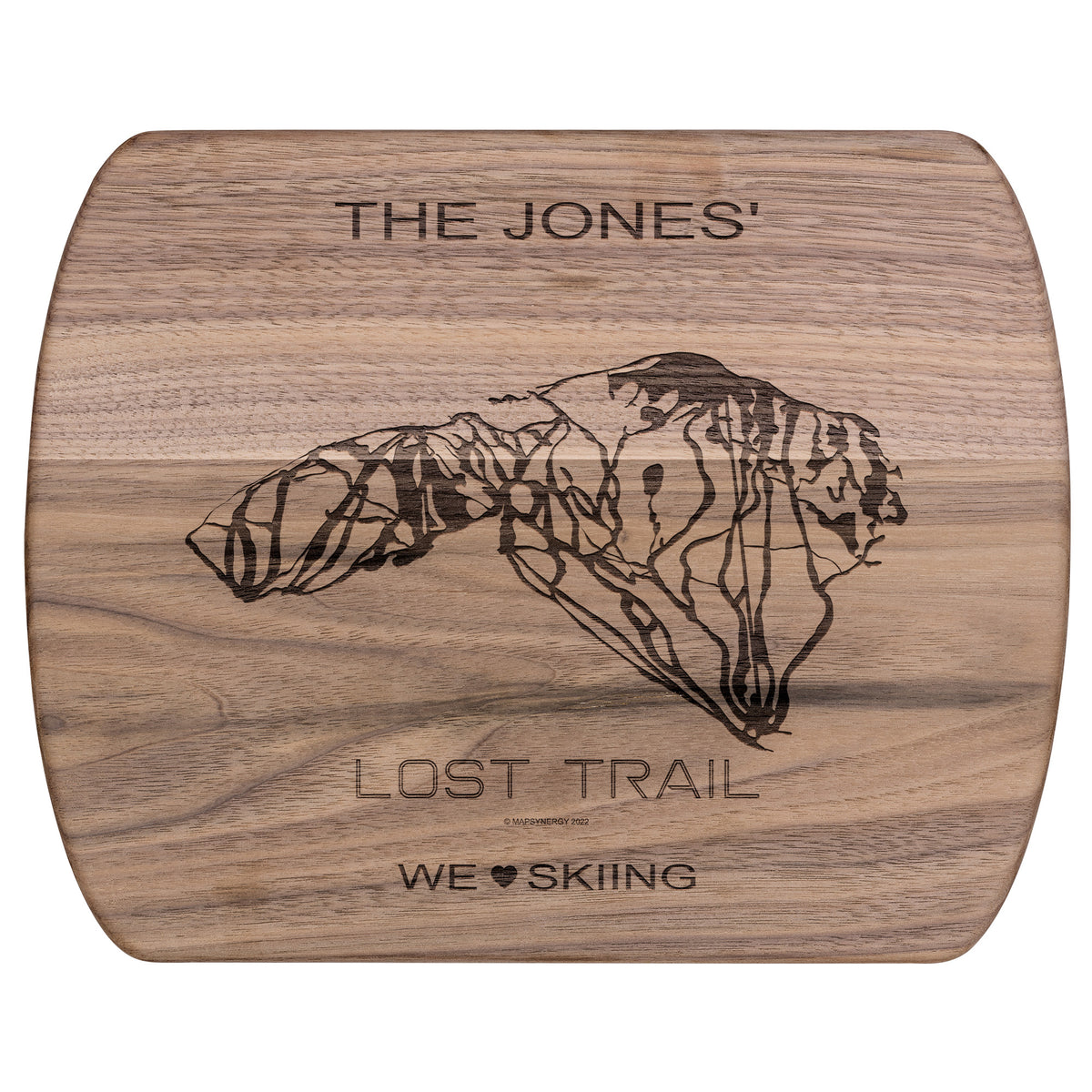 PERSONALIZED Lost Trail , Montana SKI TRAIL MAP CUTTING BOARD