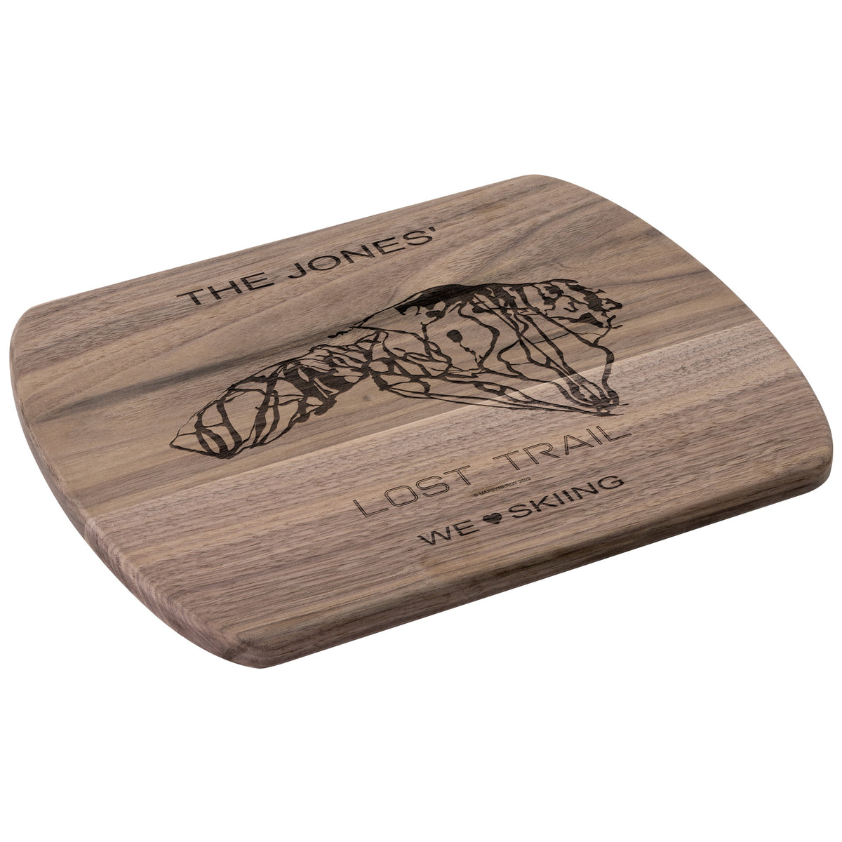 PERSONALIZED Lost Trail , Montana SKI TRAIL MAP CUTTING BOARD
